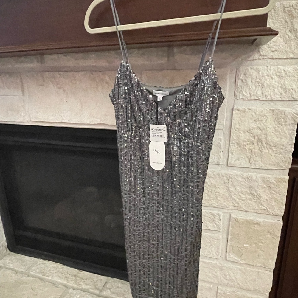Urban Social/โ Nordstrom Silver Sequin Dress cocktail date night formal evening